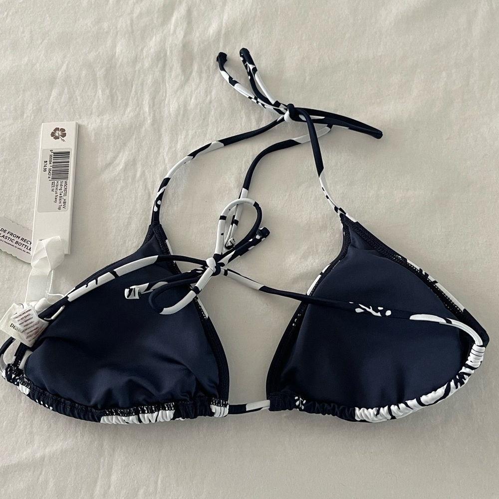Okanui | NWT | Poseidon Reversible Bikini | Navy & White | Medium - Picture 9 of 11